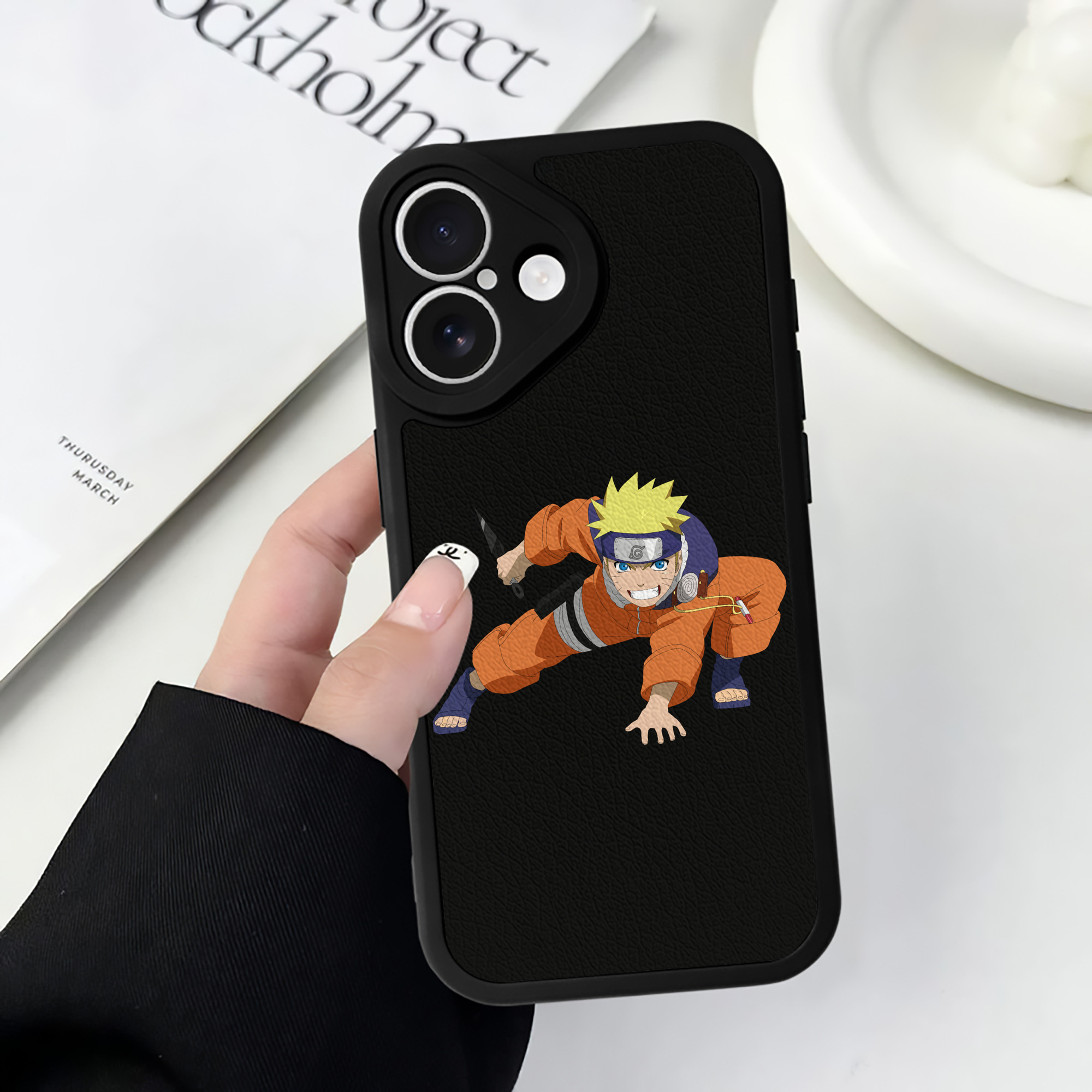 （画像用） NARUTO -ナルト- うずまき ナルト Uzumaki Naruto 【iPhone 16シリーズ対応】シリコンスマホケース（レザー調） 材質：シリコン